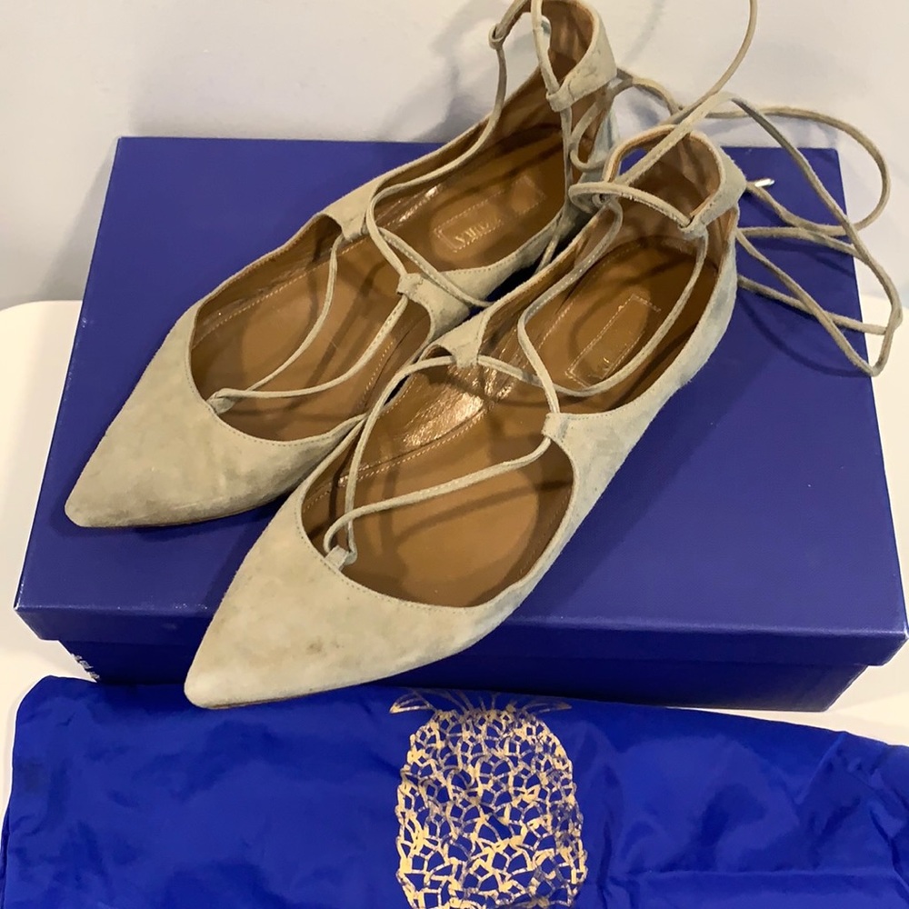 Aquazzura Suede Flats